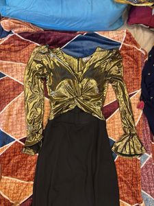 Sparkling Gold &amp; Black Dress