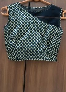 Black &amp; Gold Patterned Blouse