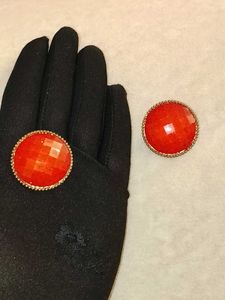 2PAIR Sparkling Flower Stud Earrings