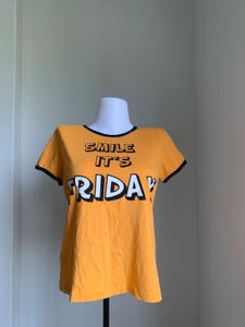 Orange "Smile it's Friday" T-Shirt