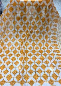 Beautiful Yellow &amp; White duppta
