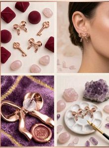 🎀Rose Gold Bow Earrings🎀
