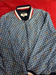 Disney Mickey Mouse Denim Bomber Jacket