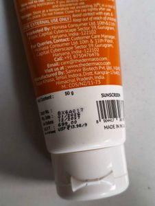 The Derma Co.  Sunscreen SPF 50 zinc mineral