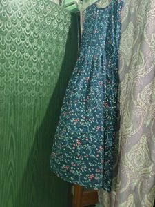 Blue Floral Print Maxi dress