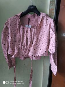 Crop Top With Shrug New Set