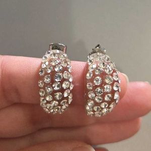 Sparkling Crystal Hoop Earrings