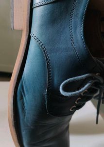 Blue Leather Formal Shoes