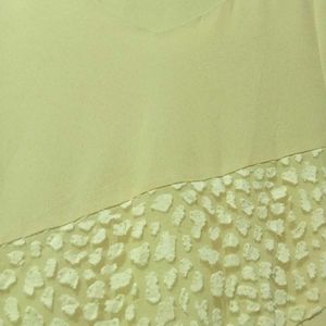 Chic Yellow Textured Tunic Top