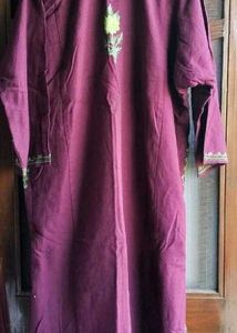 Embroidered Purple Kurta