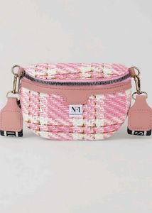 Pink Plaid Tweed Fanny Pack