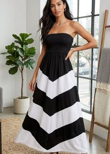 Chic Strapless Maxi Dress