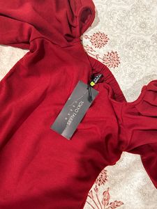 Maroon Red Top -party Wear