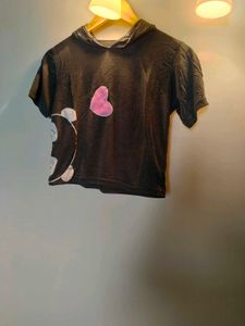 Cute Heart Graphic Hoodie T-Shirt