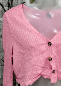 Pink Crop Top