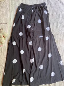Black Polka Dot Wide Leg Pants