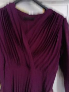 Elegant Pleated V-Neck Dress