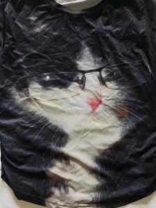 Funny Cat Face Long Sleeve Top