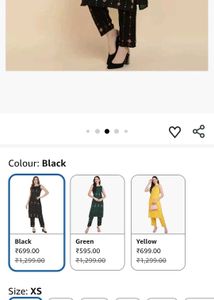 RAKHI SALE S size Black Kurta Set