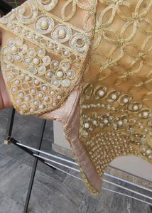 Fancy Readymade Sequence Golden Blouse for Wom