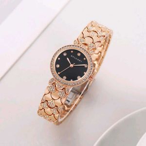 bvlgari Green Dial Watch with Rose Gold strap