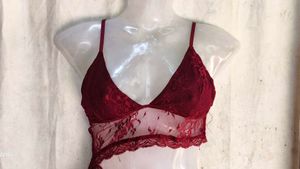Burgundy Lace Cami Top