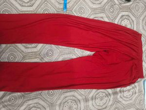 Red Satin legging for women in 30-32 waist