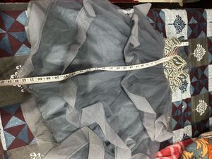 Elegant Grey Ruffled Party Dress