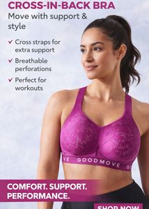 Cross-Back Sports Bra for Support
