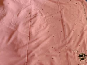 Elegant Peach Saree