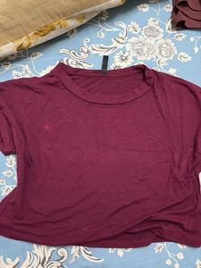 Maroon Basic Tee