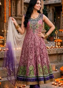 Elegant Kurta anarkali Set with Dupatta