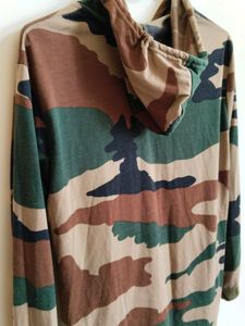 CAMOUFLAGE HOODED And Plum Shirt