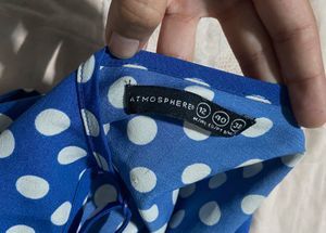 Blue Polka Dot Crop Cami Top