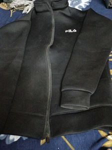 Fila Black Zip-Up Hoodie