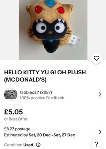 HELLO KITTY YU GI OH PLUSH (MCDONALD'S)
