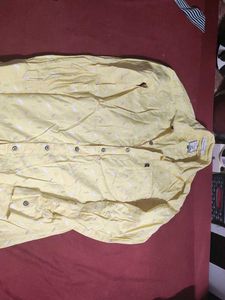 Yellow Printed Casual Shirt