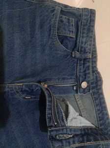 Vitange style Wide Leg Blue Denim Jeans