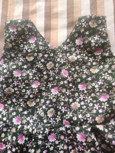 Floral Tie-Back Peplum Top