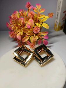 Geometric Square Drop Earrings