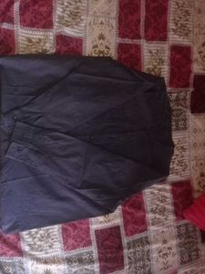 Men's Dark Blue Button-Up Shirt