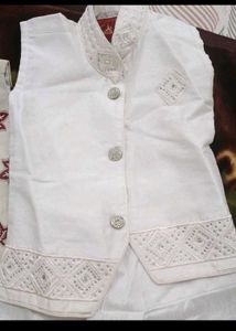Elegant White Embellished Nehru Jacket