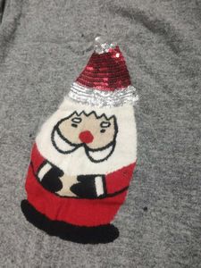 Grey Santa Sweater
