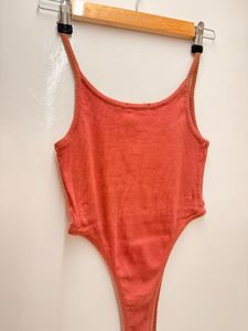 ❗️Coral Spaghetti Strap Thong Bodysuit❗️