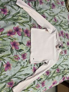 Ribbed Mock Neck Long Sleeve Top