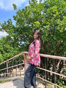 Floral Print Peplum Top
