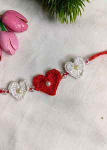 Handmade Crochet Heart Bracelet