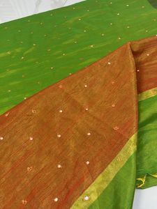 Elegant Green Saree with Blouse