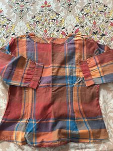 Multi Color Checks Top
