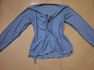Light Blue Tie-Front Cardigan